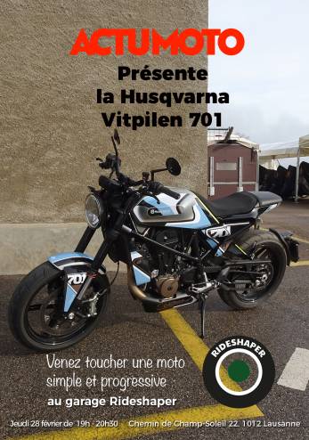 Venez toucher une Vitpilen 701! :: 28 février 2019 :: Agenda :: ActuMoto.ch