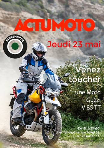 Venez toucher une Moto Guzzi V85 TT :: 23 mai 2019 :: Agenda :: ActuMoto.ch