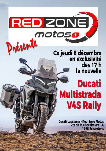 Présentation Multistrada V4 Rally :: 08 décembre 2022 :: Agenda :: ActuMoto.ch