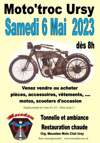 Moto Troc d'Ursy :: 06 mai 2023 :: Agenda :: ActuMoto.ch