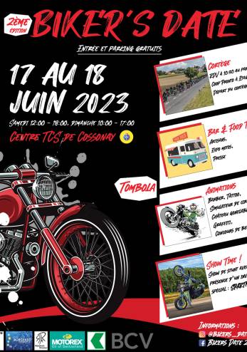 Biker's Date à Cossonay :: 17-18 juin 2023 :: Agenda :: ActuMoto.ch