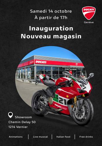 Inauguration Ducati Genève :: 14 octobre 2023 :: Agenda :: ActuMoto.ch