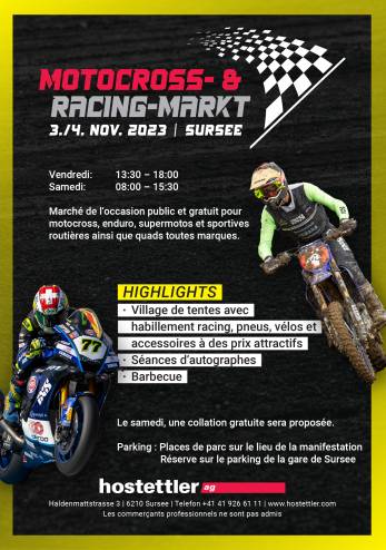 Marché motocross et Racing de Sursee :: 03-04 novembre 2023 :: Agenda :: ActuMoto.ch