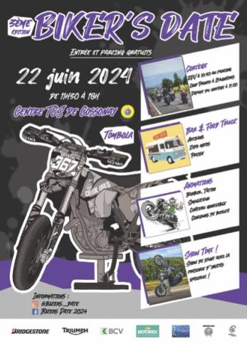 3ème Biker's Date à Cossonay :: 22 juin 2024 :: Agenda :: ActuMoto.ch