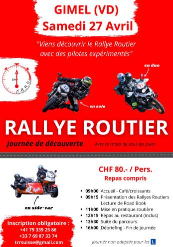 Journée découverte du Rallye routier :: 27 avril 2024 :: Agenda :: ActuMoto.ch