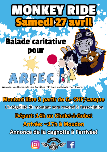 Balade caritative Monkey Squad :: 27 avril 2024 :: Agenda :: ActuMoto.ch