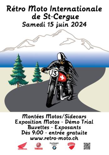 12e Rétro Moto de St-Cergue :: 15 juin 2024 :: Agenda :: ActuMoto.ch