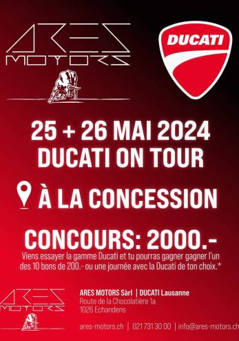 Essais Ducati vaudois :: 25-26 mai 2024 :: Agenda :: ActuMoto.ch