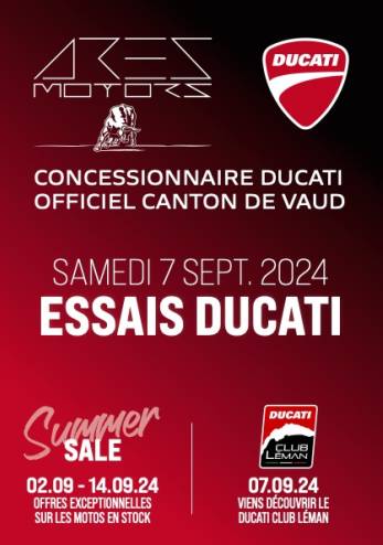 Essais Ducati à Echandens (VD) :: 07 septembre 2024 :: Agenda :: ActuMoto.ch