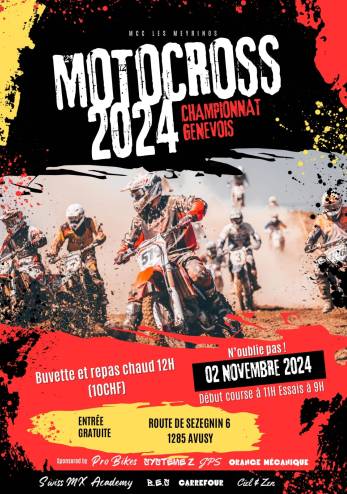 Ch. genevois de motocross :: 02 novembre 2024 :: Agenda :: ActuMoto.ch