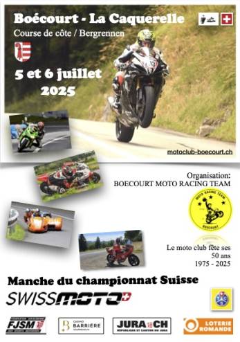 Course Boécourt - La Caquerelle (JU) :: 05-06 juillet 2025 :: Agenda :: ActuMoto.ch