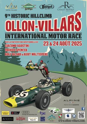 Course de côte historique Ollon-Villars :: 23-24 août 2025 :: Agenda :: ActuMoto.ch