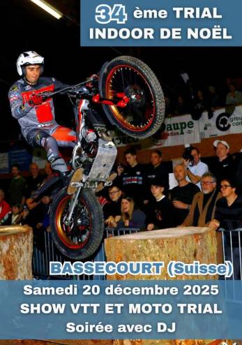 Trial indoor de Bassecourt :: 20 décembre 2025 :: Agenda :: ActuMoto.ch