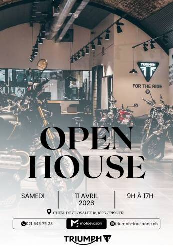 Open House Triumph Lausanne :: 11 avril 2026 :: Agenda :: ActuMoto.ch